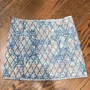 Free People Quilted Mini Floral Patterned Skirt 6